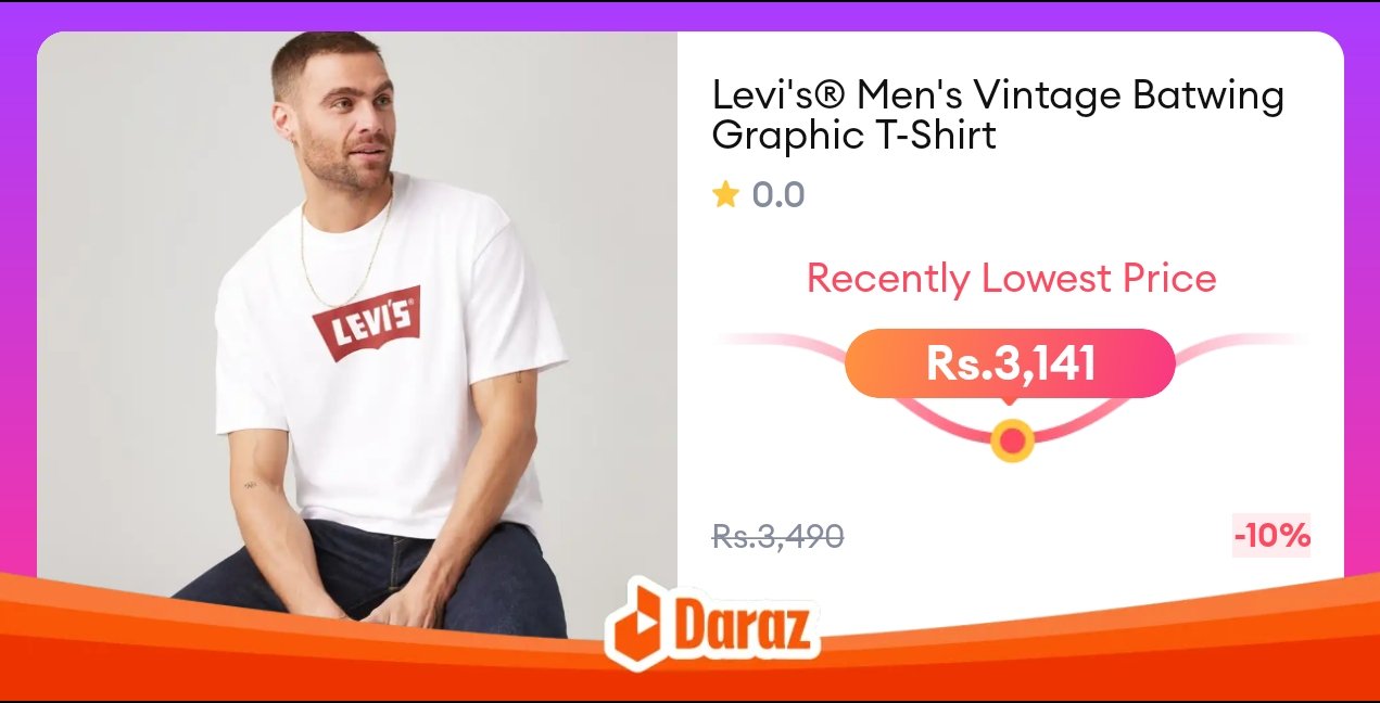 Levis Vintage Batwing Graphic T-Shirt for men in Pakistan casual fashion